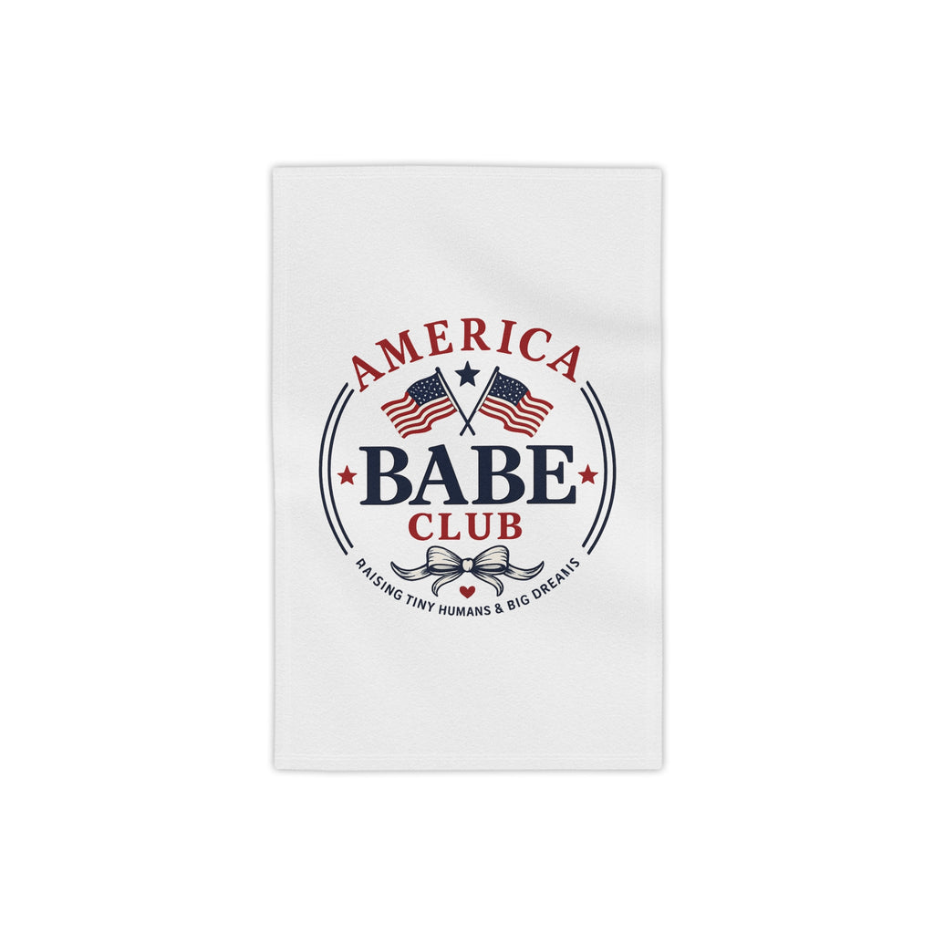 America Babe Club Beach Towel — Patriotic Mama "Raising Tiny Humans & Big Dreams"