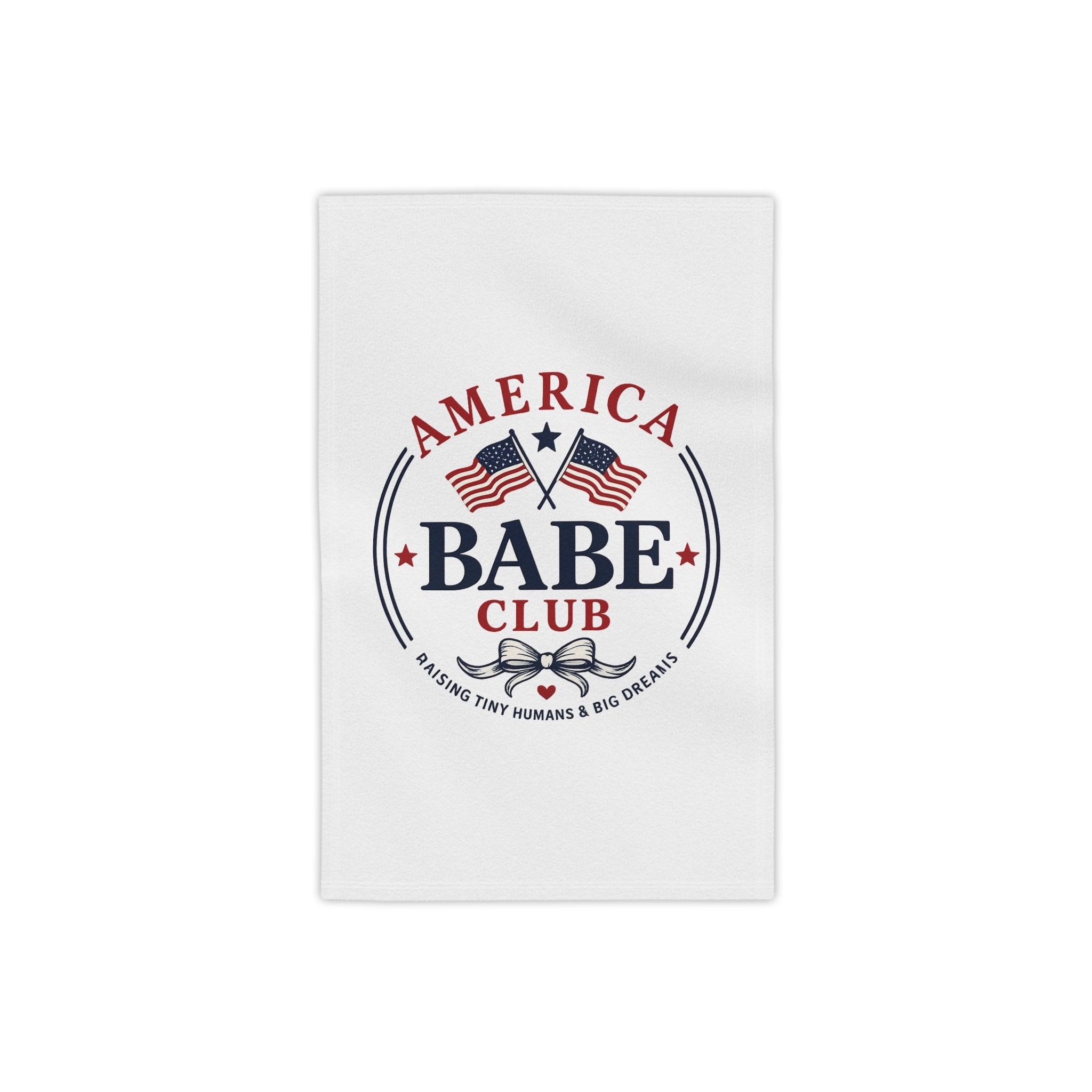 America Babe Club Beach Towel — Patriotic Mama "Raising Tiny Humans & Big Dreams"