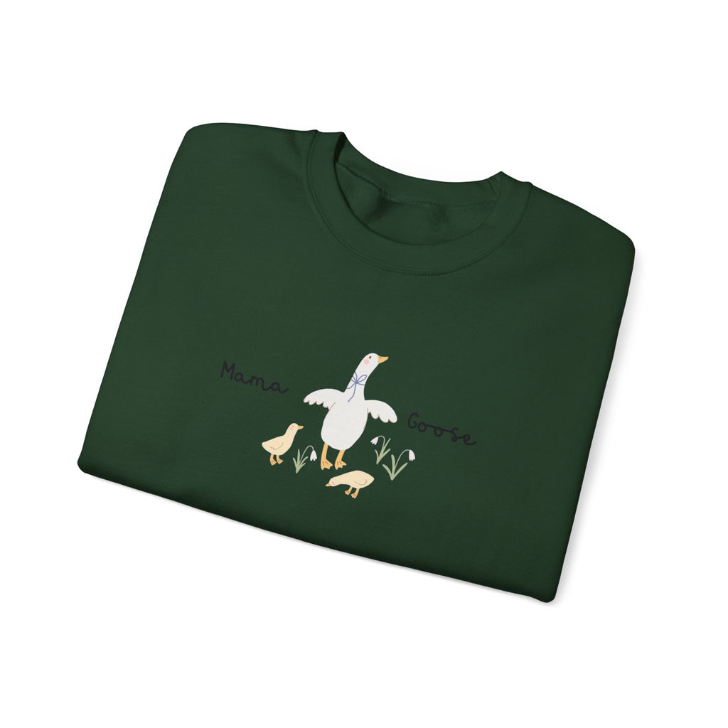 Mama Goose Sweatshirt, Cozy Crewneck for Moms, Cute Gift for Mother's Day, Unisex Heavy Blend, Everyday Comfort Wear