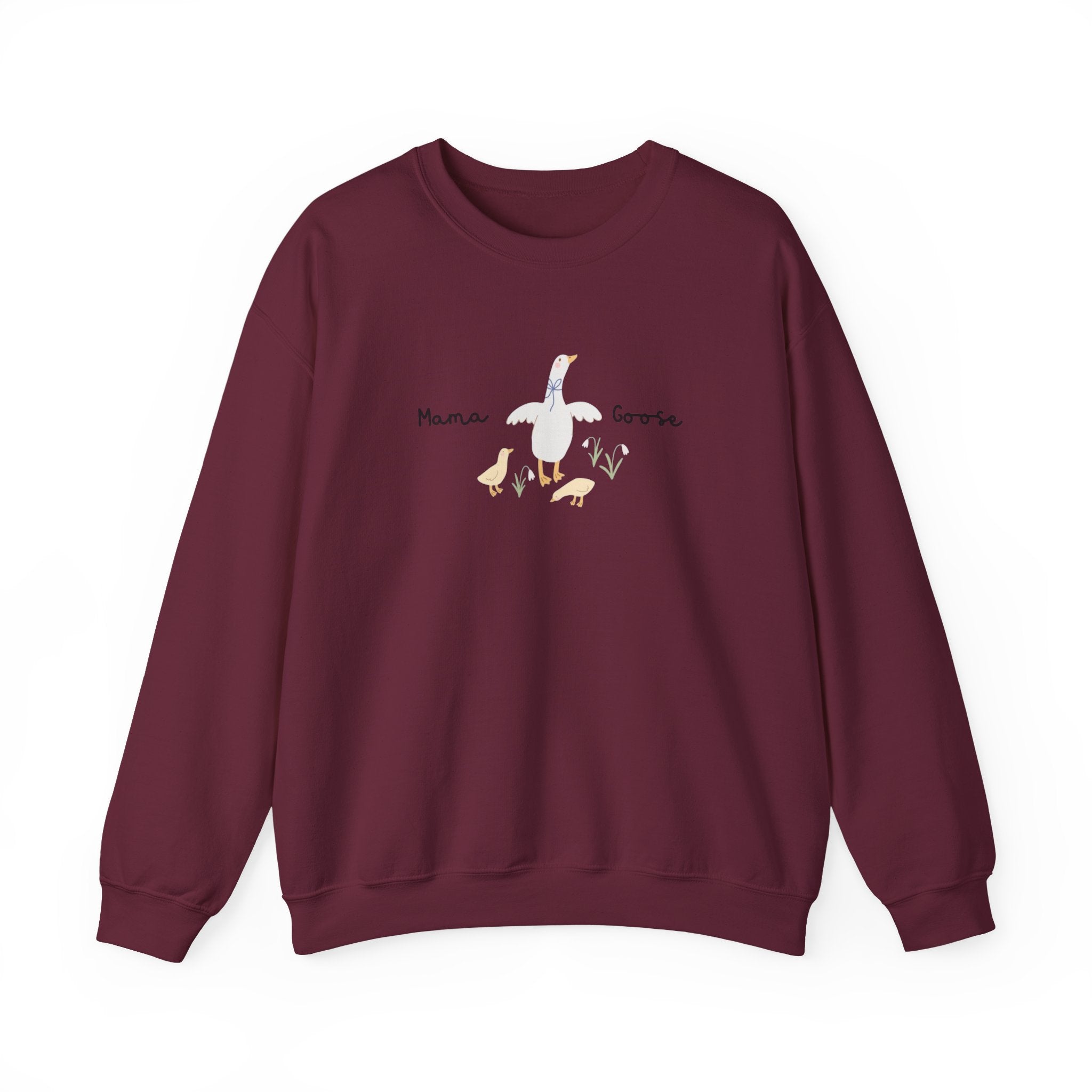 Mama Goose Sweatshirt, Cozy Crewneck for Moms, Cute Gift for Mother's Day, Unisex Heavy Blend, Everyday Comfort Wear