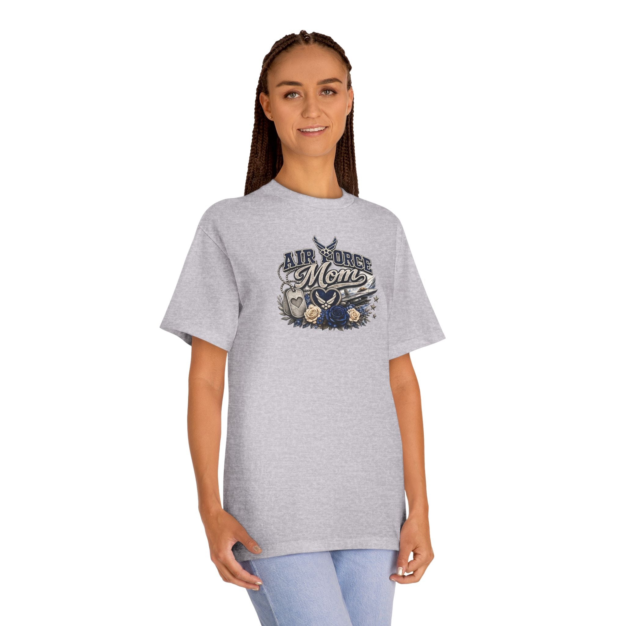 Air Force Mom T-Shirt — Military Proud Tee with Wings & Stars