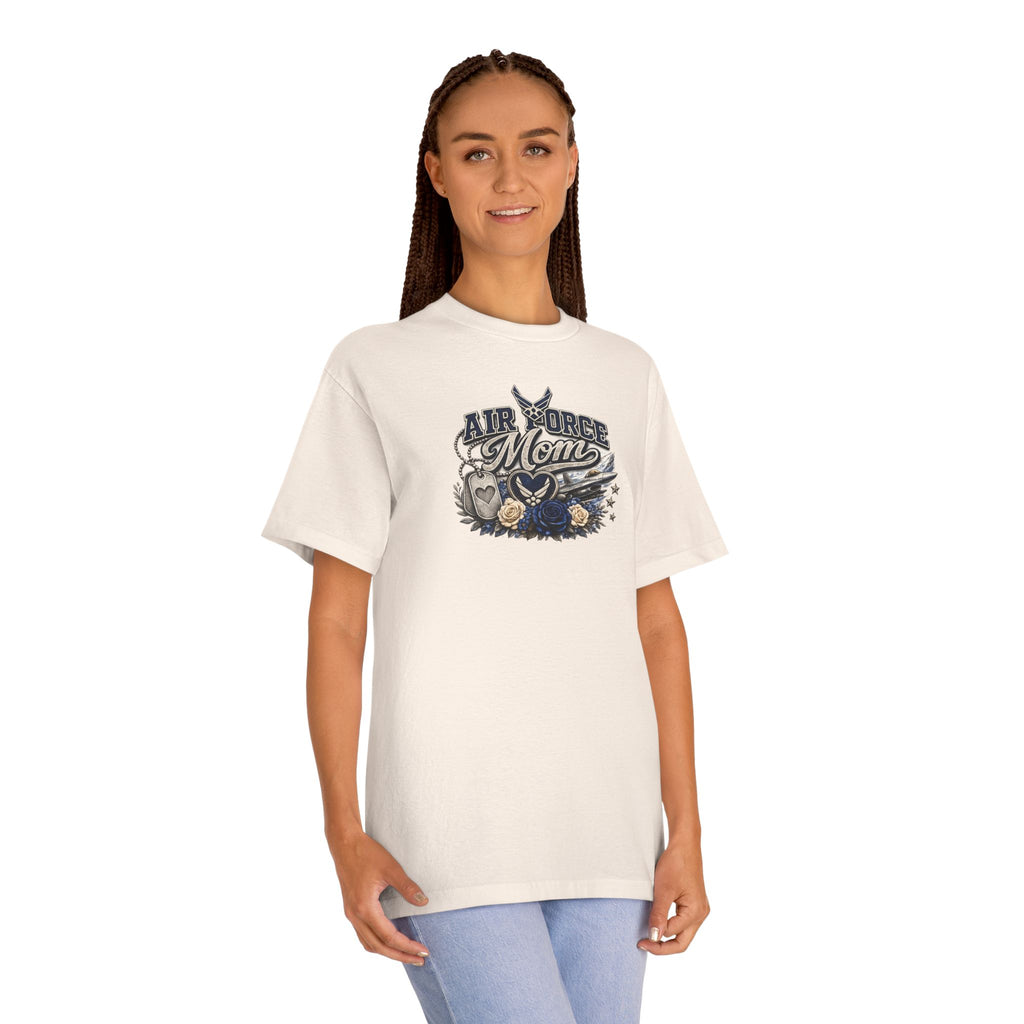 Air Force Mom T-Shirt — Military Proud Tee with Wings & Stars