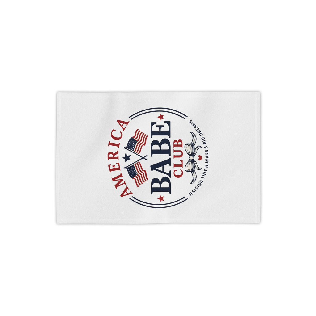 America Babe Club Beach Towel — Patriotic Mama "Raising Tiny Humans & Big Dreams"