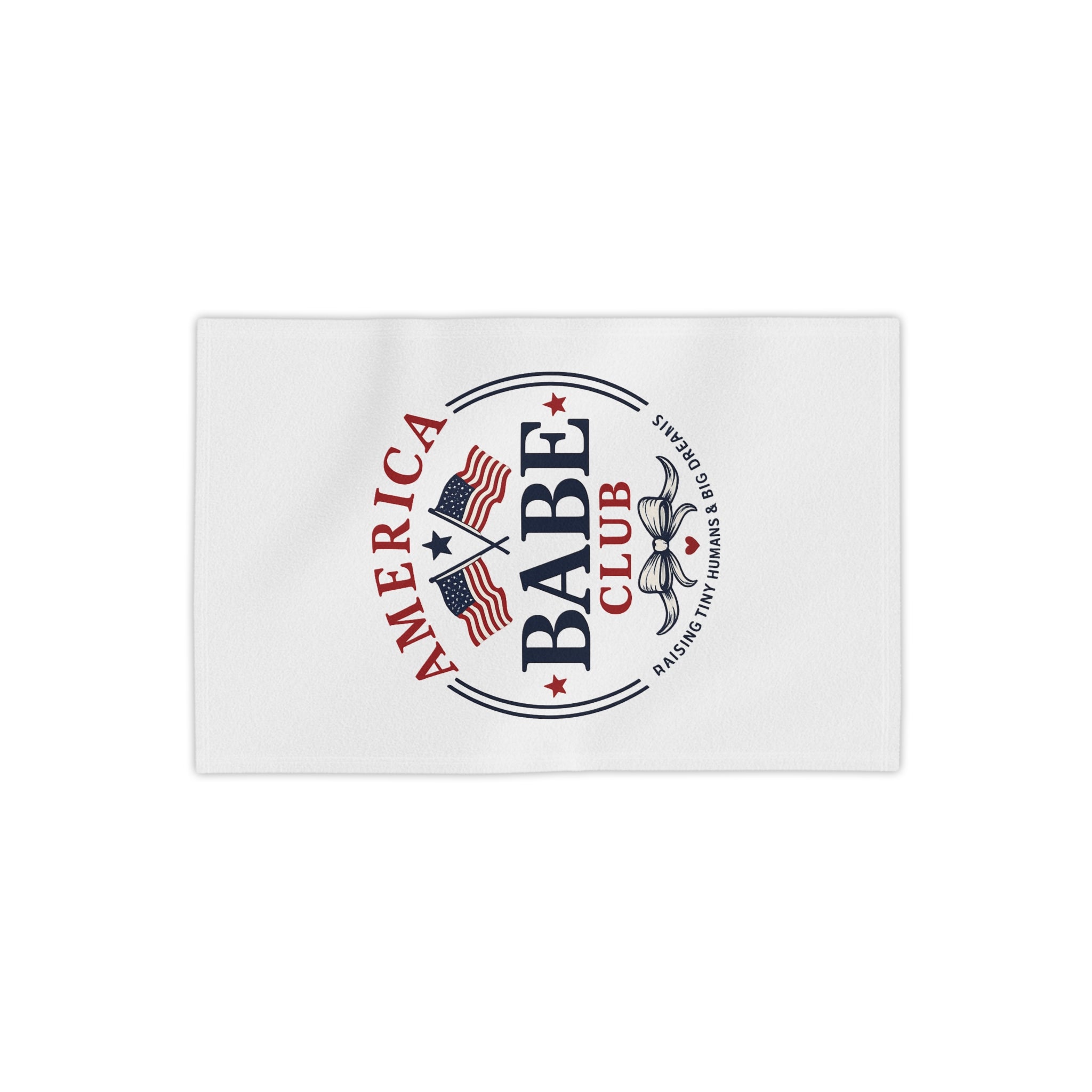 America Babe Club Beach Towel — Patriotic Mama "Raising Tiny Humans & Big Dreams"