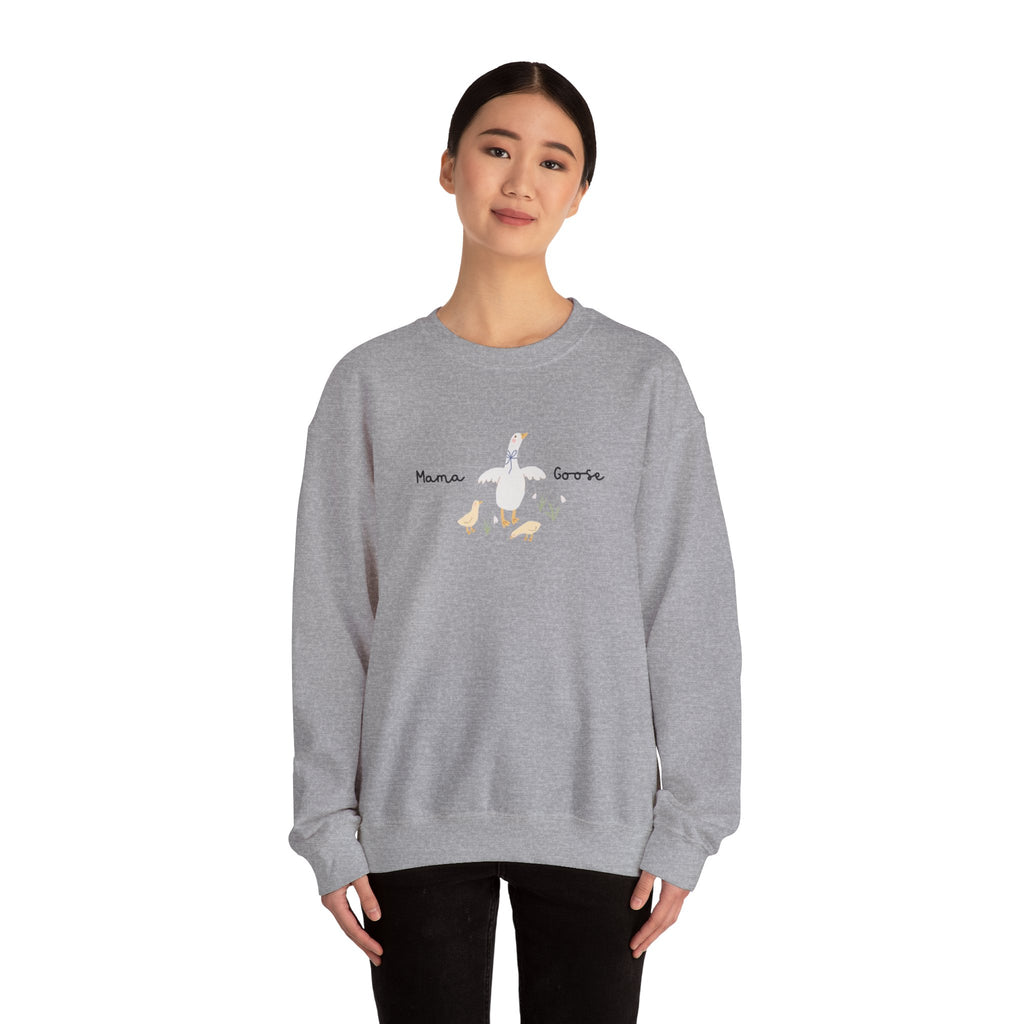Mama Goose Sweatshirt, Cozy Crewneck for Moms, Cute Gift for Mother's Day, Unisex Heavy Blend, Everyday Comfort Wear
