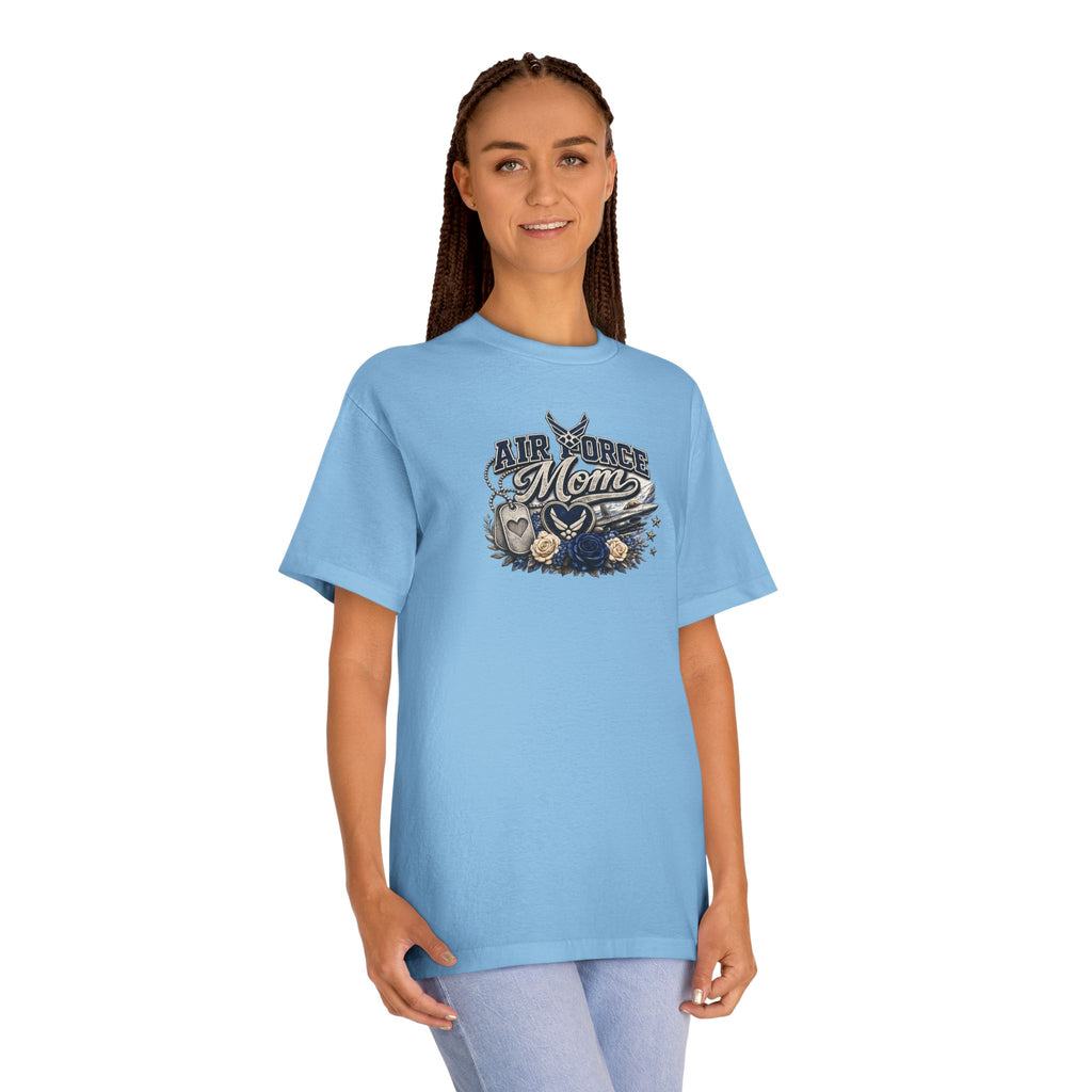 Air Force Mom T-Shirt — Military Proud Tee with Wings & Stars