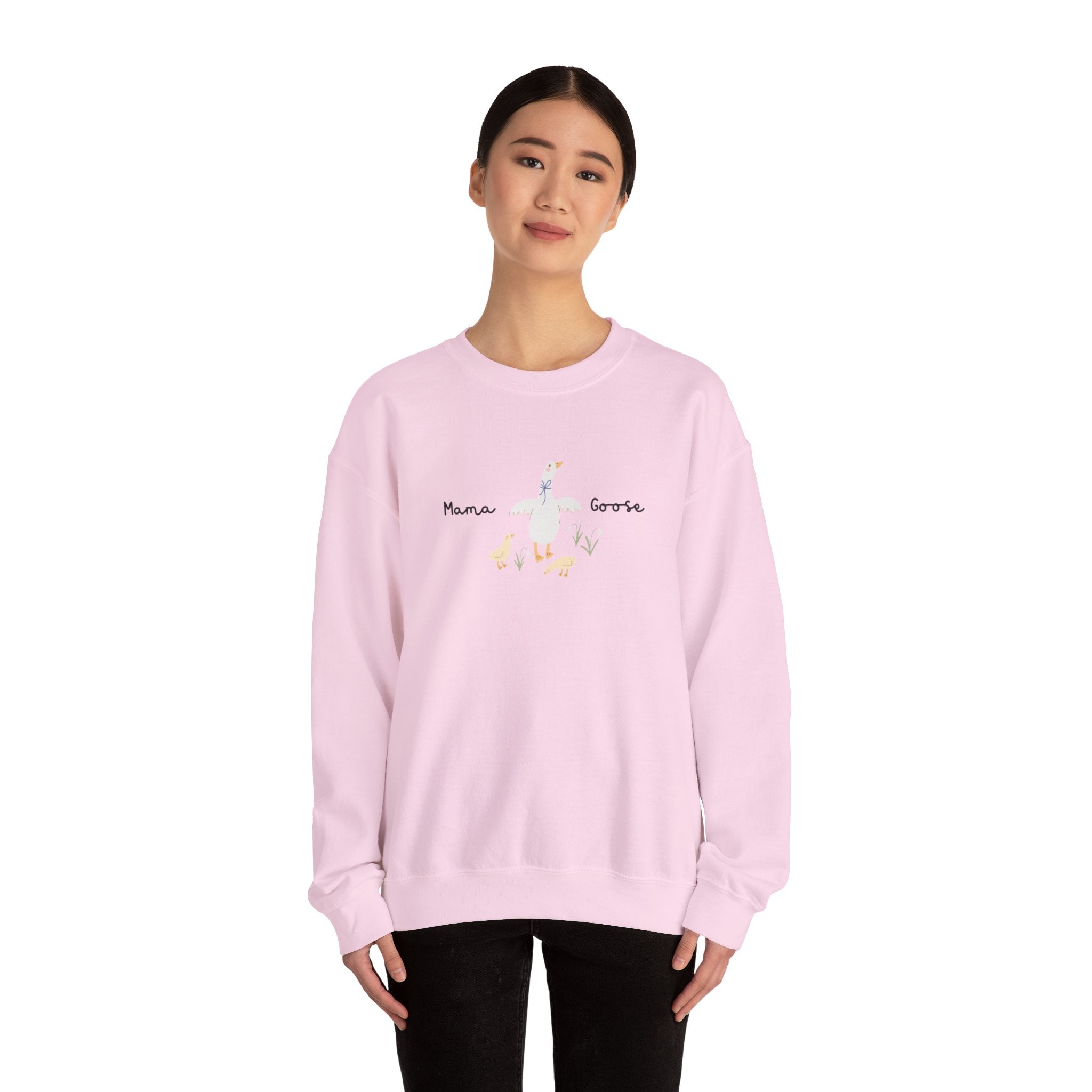 Mama Goose Sweatshirt, Cozy Crewneck for Moms, Cute Gift for Mother's Day, Unisex Heavy Blend, Everyday Comfort Wear