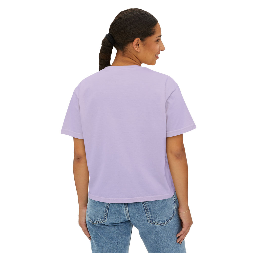 Boxy Tee — "Cool Moms Cry Too" Retro Butterfly Graphic