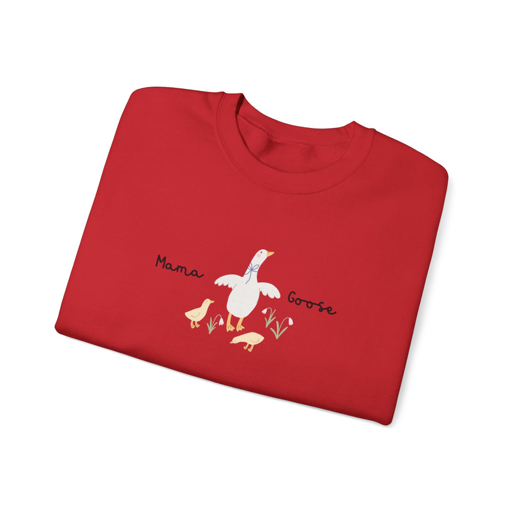Mama Goose Sweatshirt, Cozy Crewneck for Moms, Cute Gift for Mother's Day, Unisex Heavy Blend, Everyday Comfort Wear