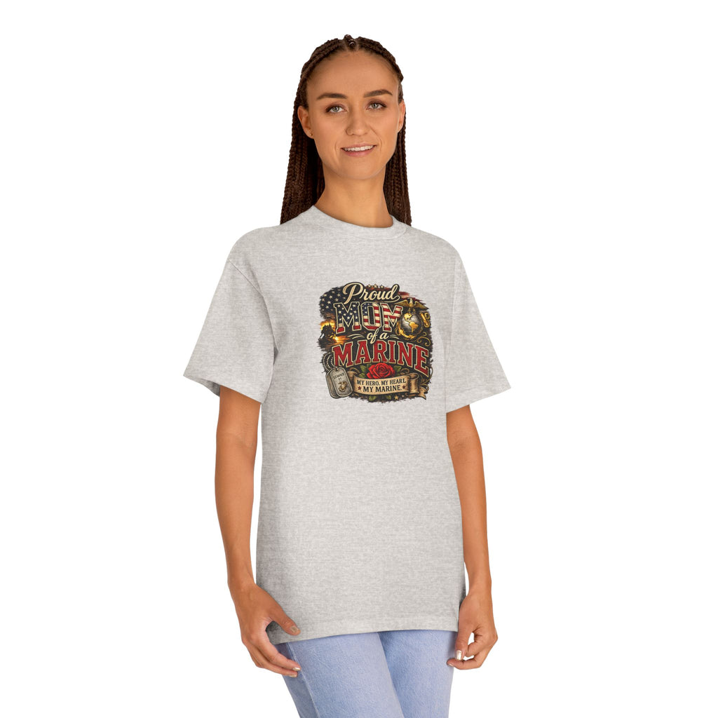 Proud mom of a Marine T-Shirt — Vintage American Flag Marines Design