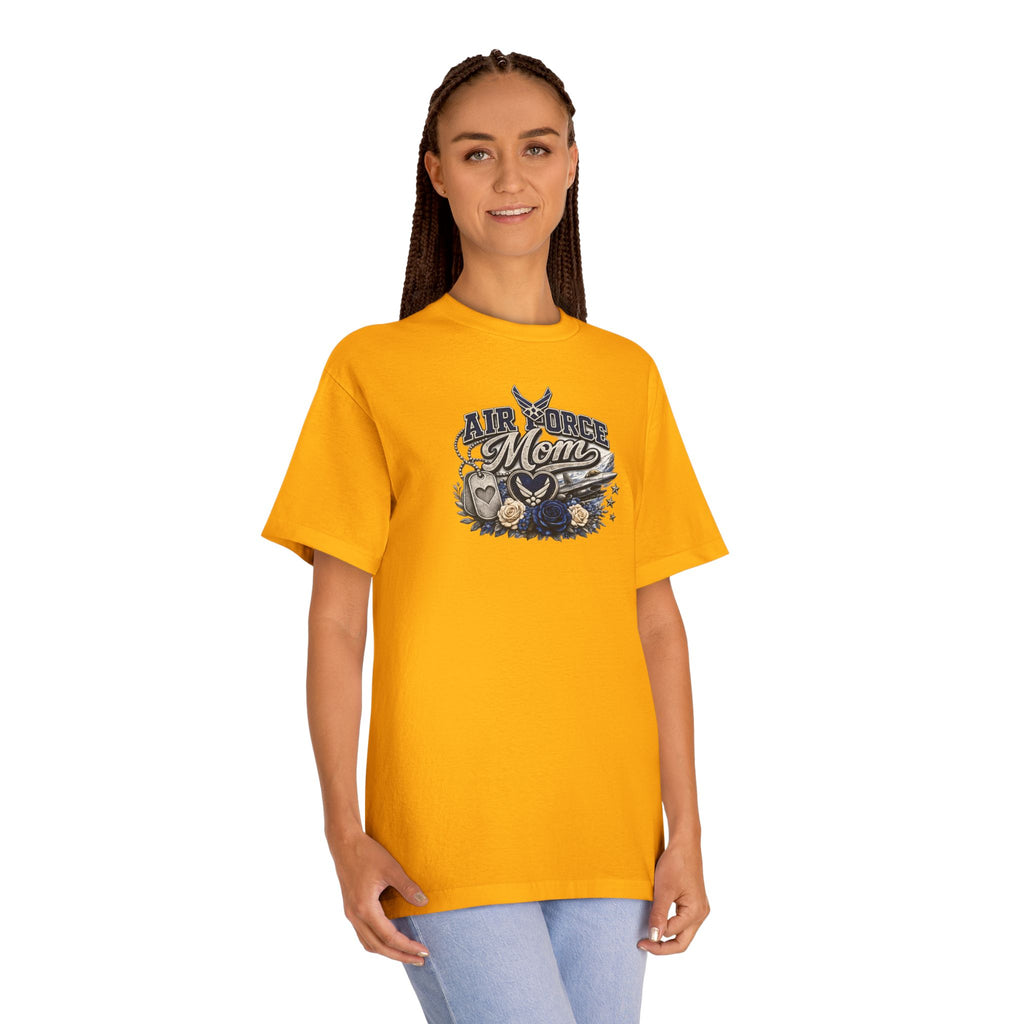 Air Force Mom T-Shirt — Military Proud Tee with Wings & Stars