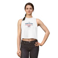 American Mama Crop Tee – Patriotic 4th of July Tank with Americana Ribbon
