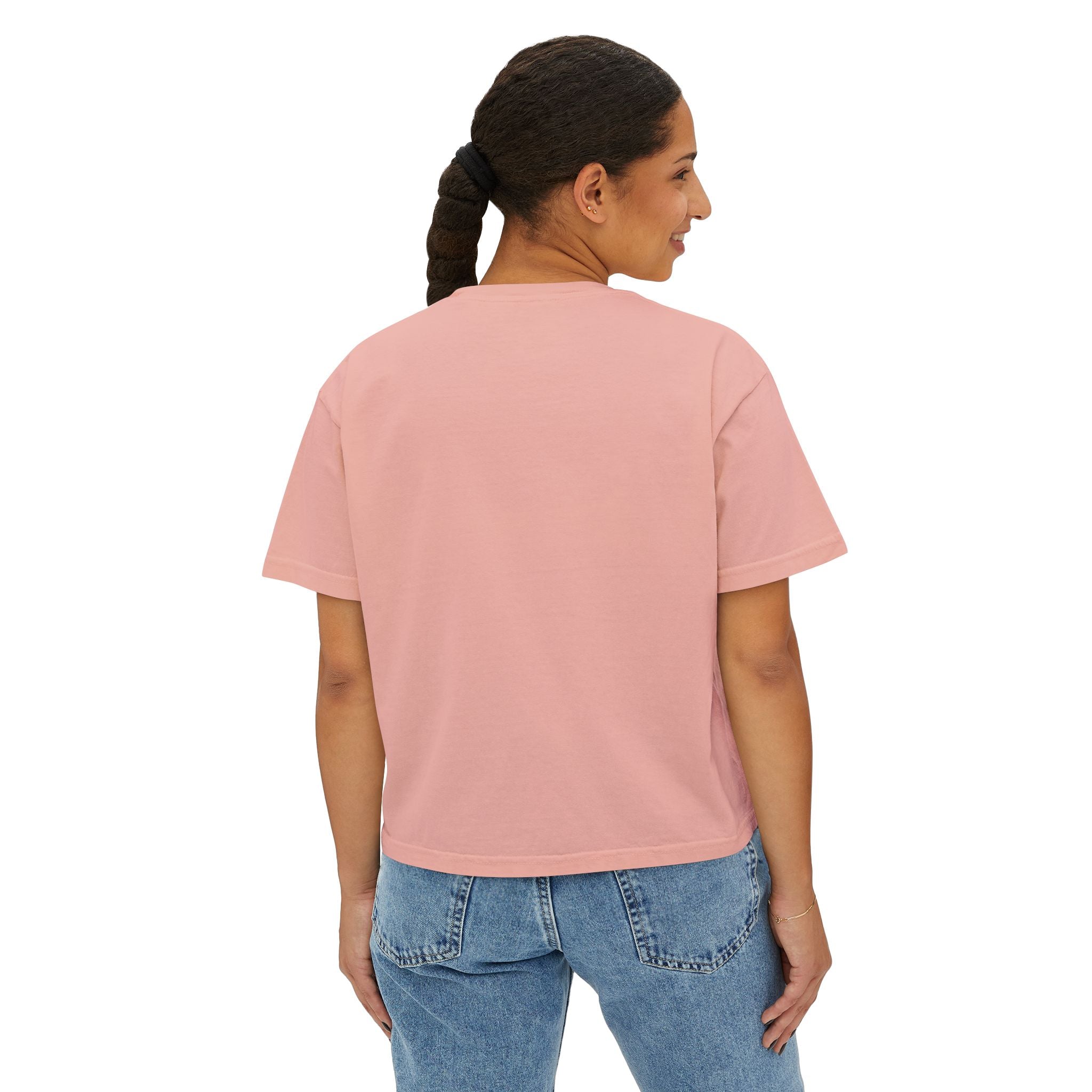 Boxy Tee — "Cool Moms Cry Too" Retro Butterfly Graphic