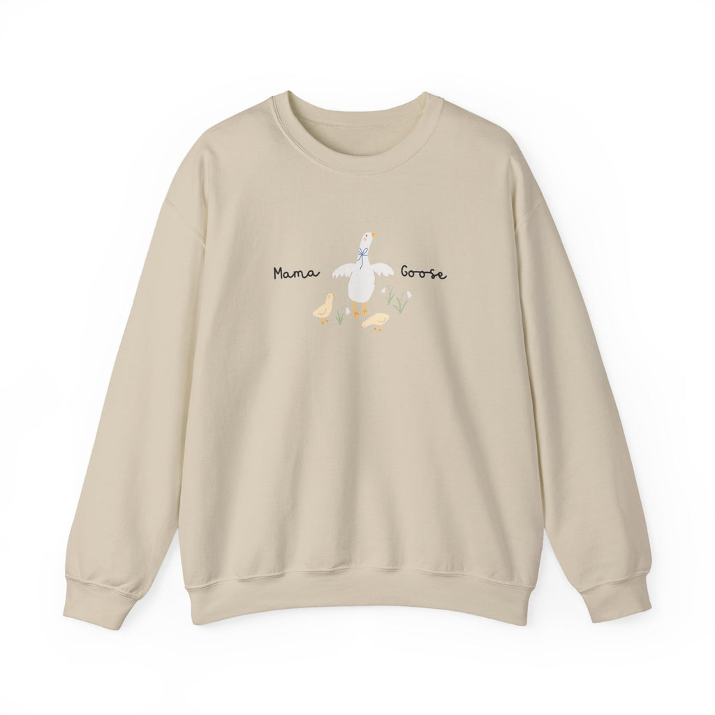 Mama Goose Sweatshirt, Cozy Crewneck for Moms, Cute Gift for Mother's Day, Unisex Heavy Blend, Everyday Comfort Wear