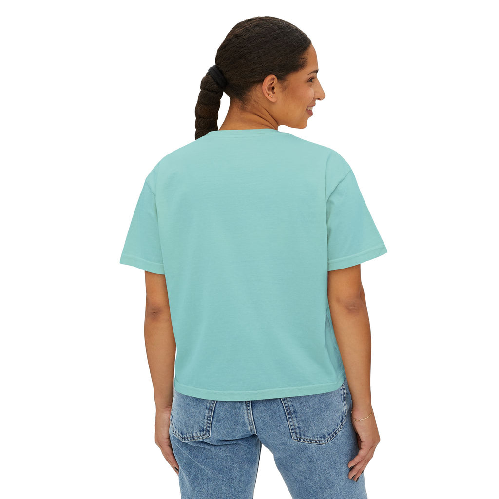 Boxy Tee — "Cool Moms Cry Too" Retro Butterfly Graphic