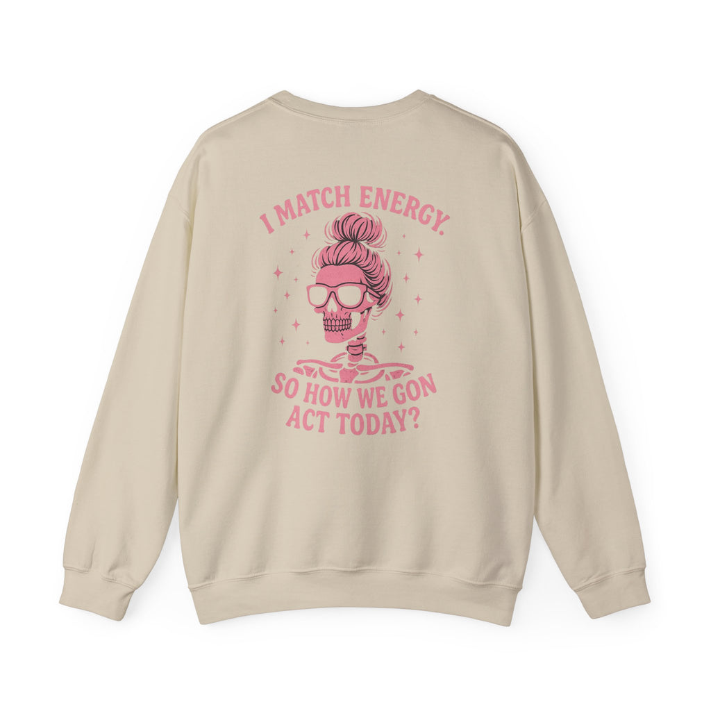 Trendy fun skull Crewneck Sweatshirt