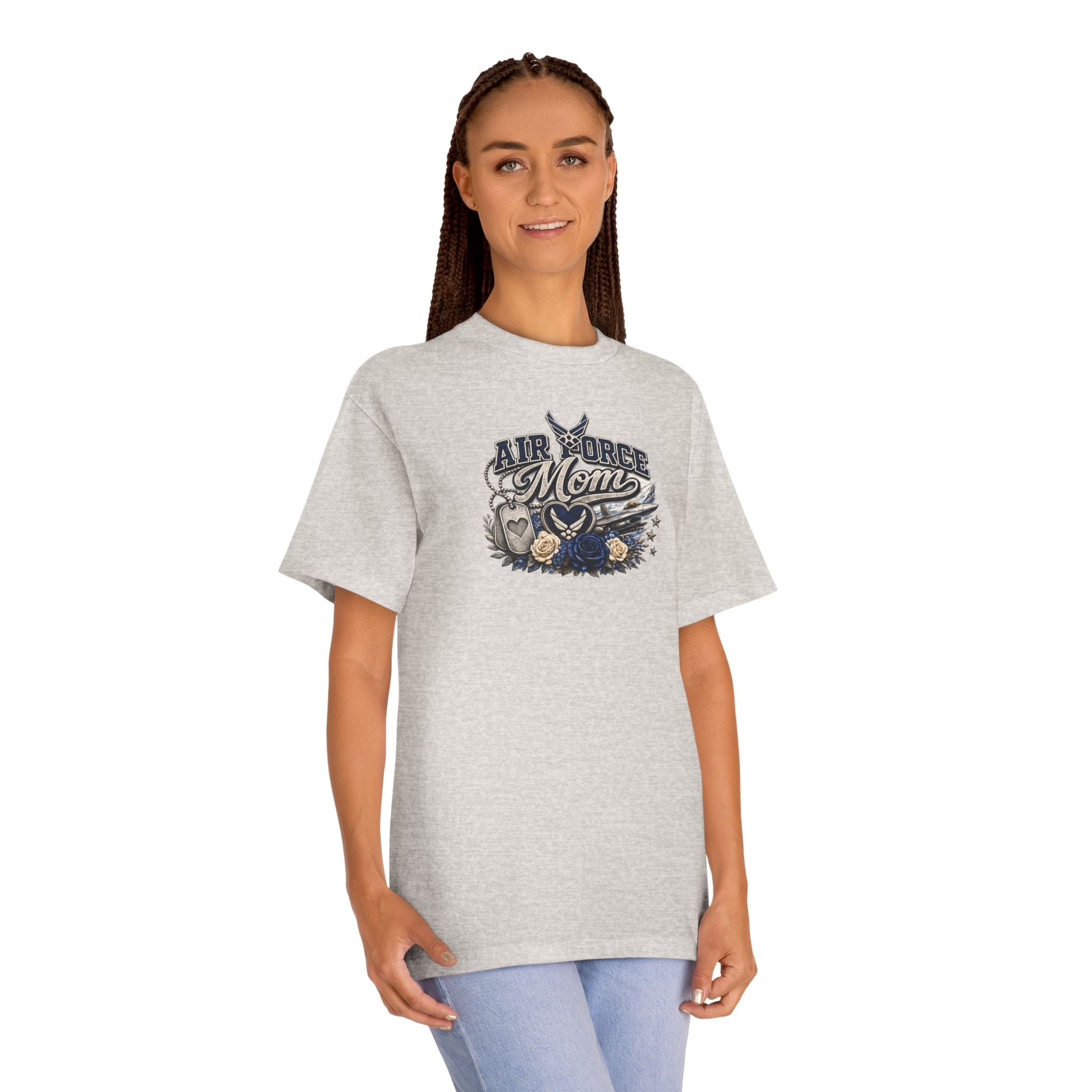 Air Force Mom T-Shirt — Military Proud Tee with Wings & Stars