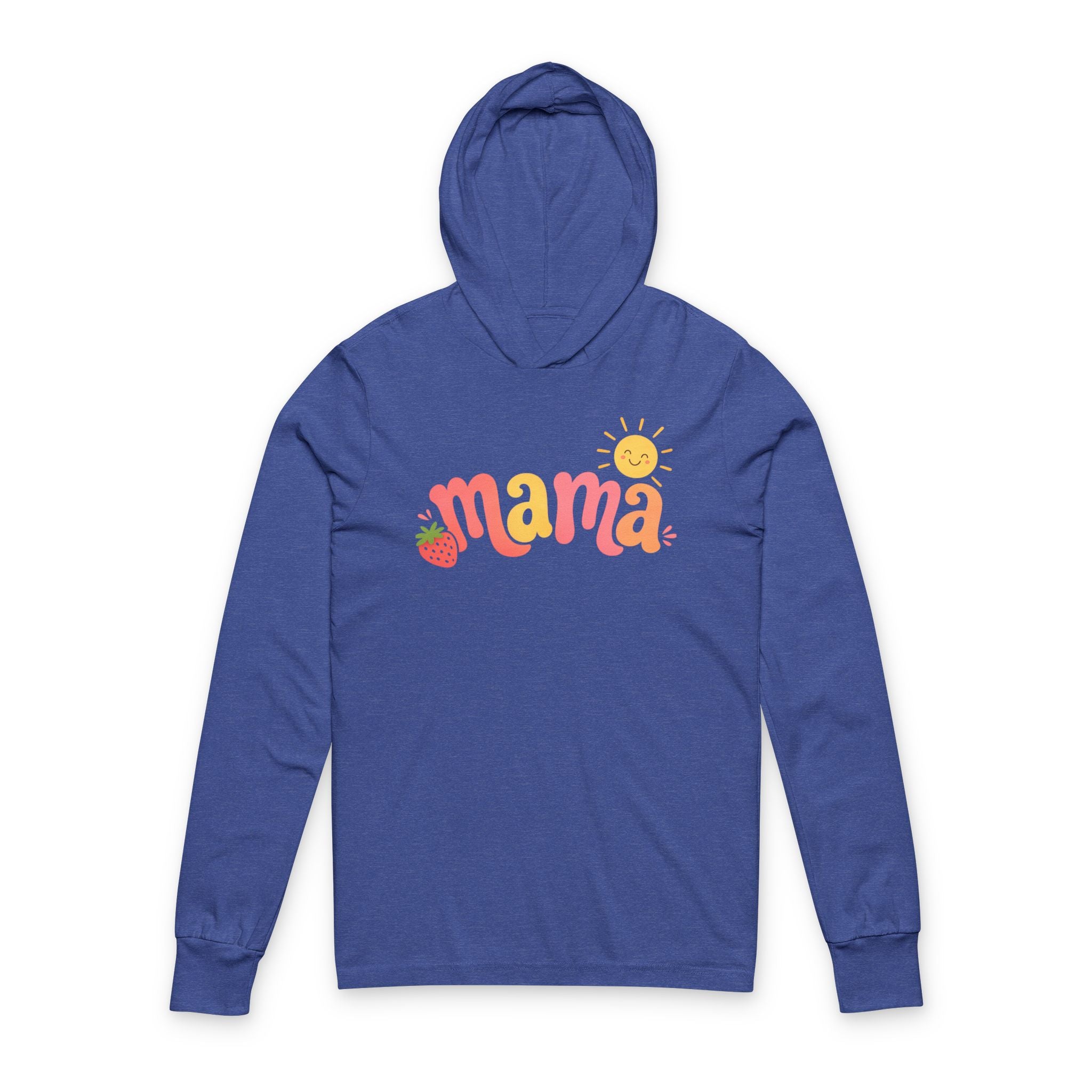 Mama Floral Hoodie Tee - Lightweight Hooded Long Sleeve for Moms