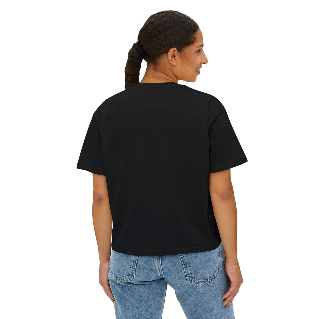 Boxy Tee — "Cool Moms Cry Too" Retro Butterfly Graphic