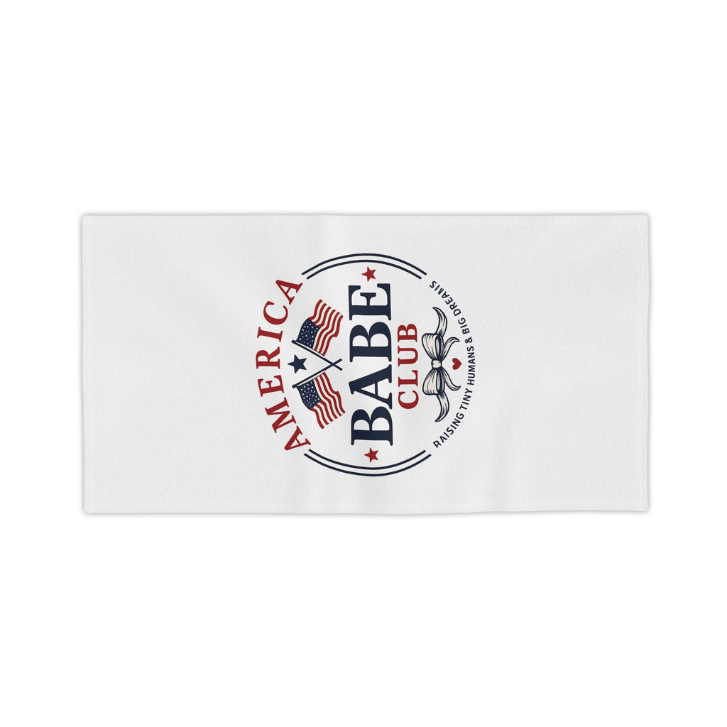 America Babe Club Beach Towel — Patriotic Mama "Raising Tiny Humans & Big Dreams"