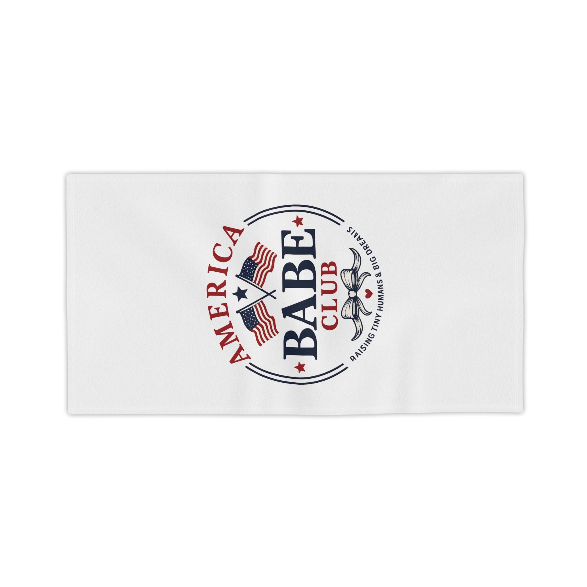 America Babe Club Beach Towel — Patriotic Mama "Raising Tiny Humans & Big Dreams"