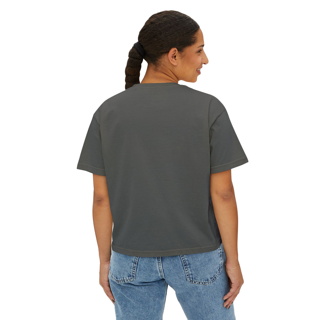 Boxy Tee — "Cool Moms Cry Too" Retro Butterfly Graphic