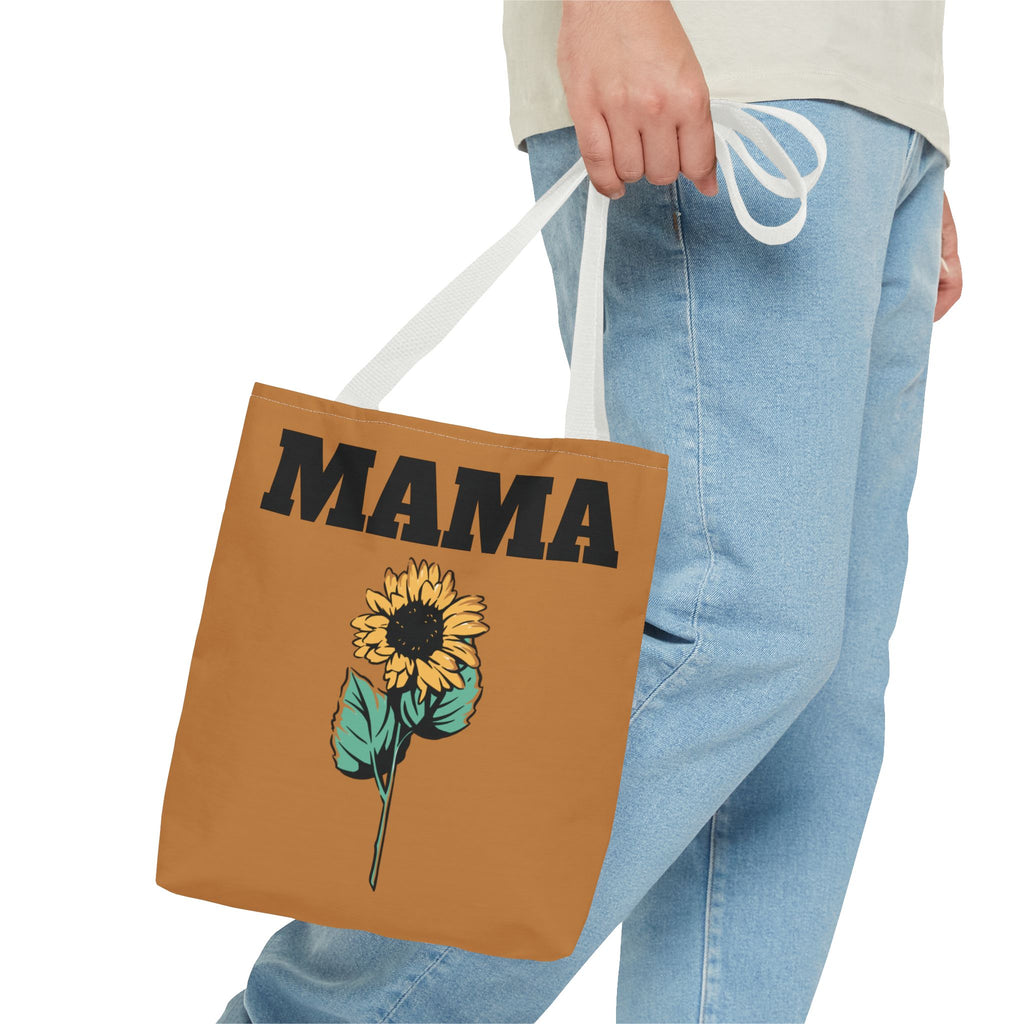 Sunflowers Mama Tote Bag - Multiple Sizes - Versatile and Cute Floral Design, Reusable Shopping Bag, Shoulder Bag, Beach Bag, Gift for Mom,