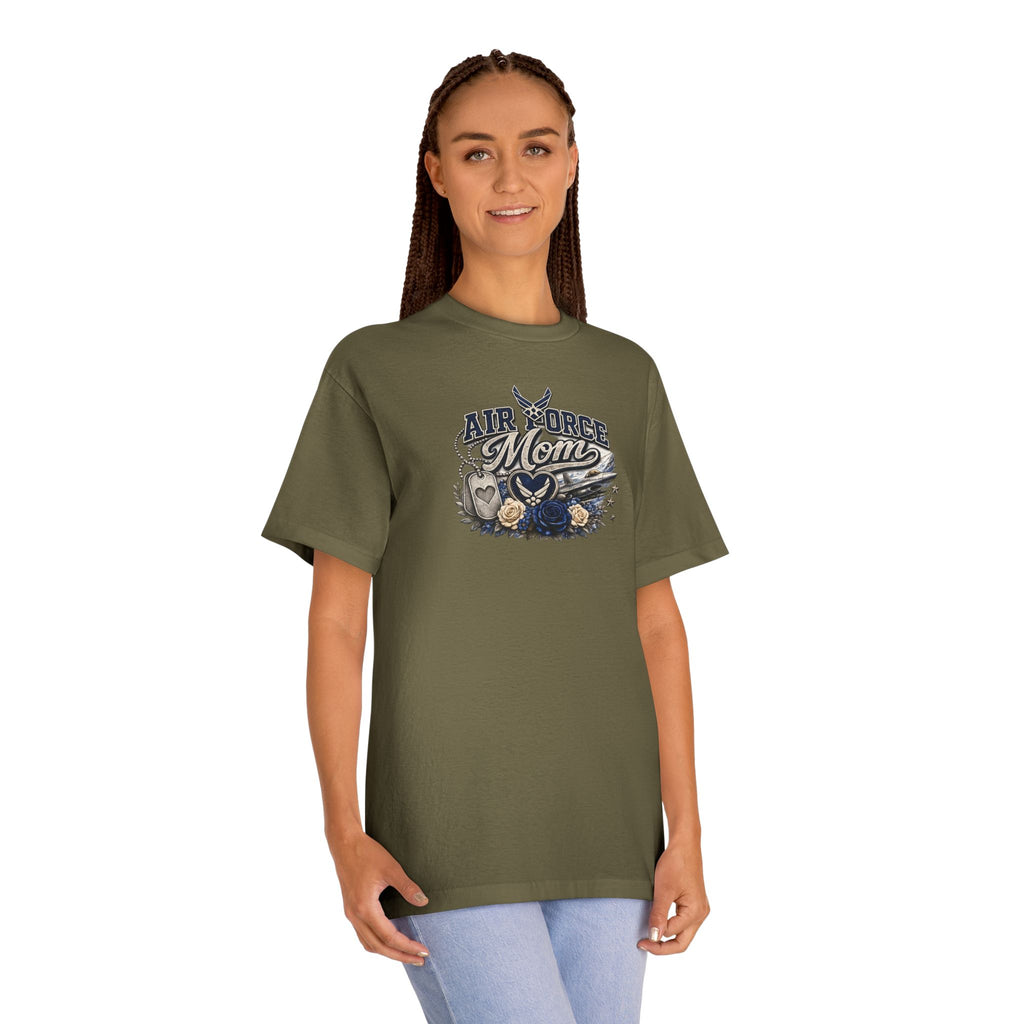 Air Force Mom T-Shirt — Military Proud Tee with Wings & Stars