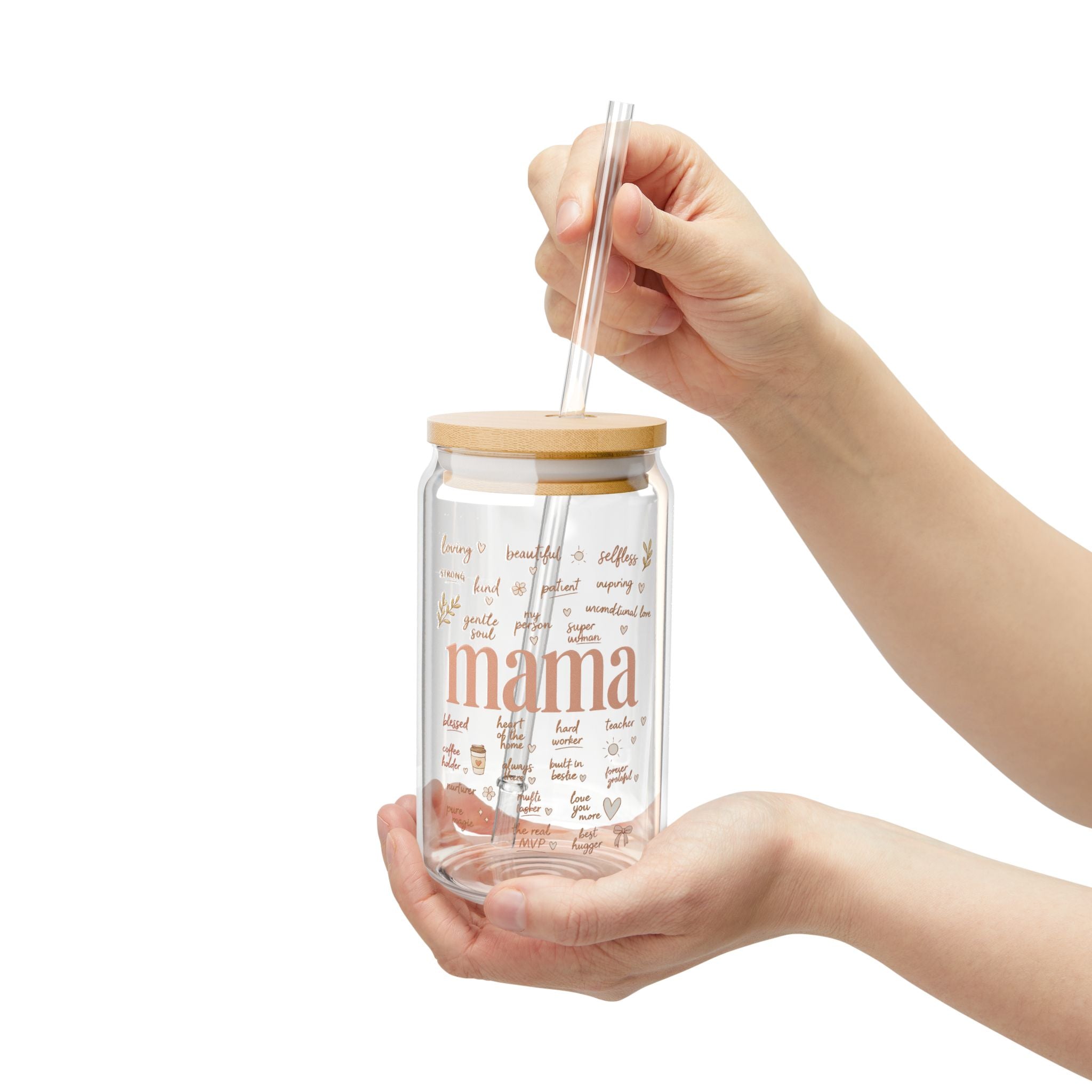Mama Sipper Glass — 16oz Bamboo Lid Tumbler