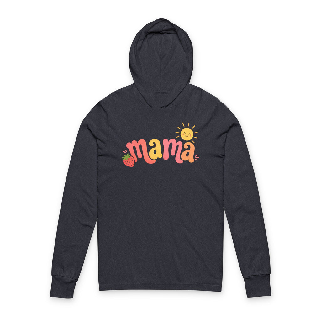Mama Floral Hoodie Tee - Lightweight Hooded Long Sleeve for Moms