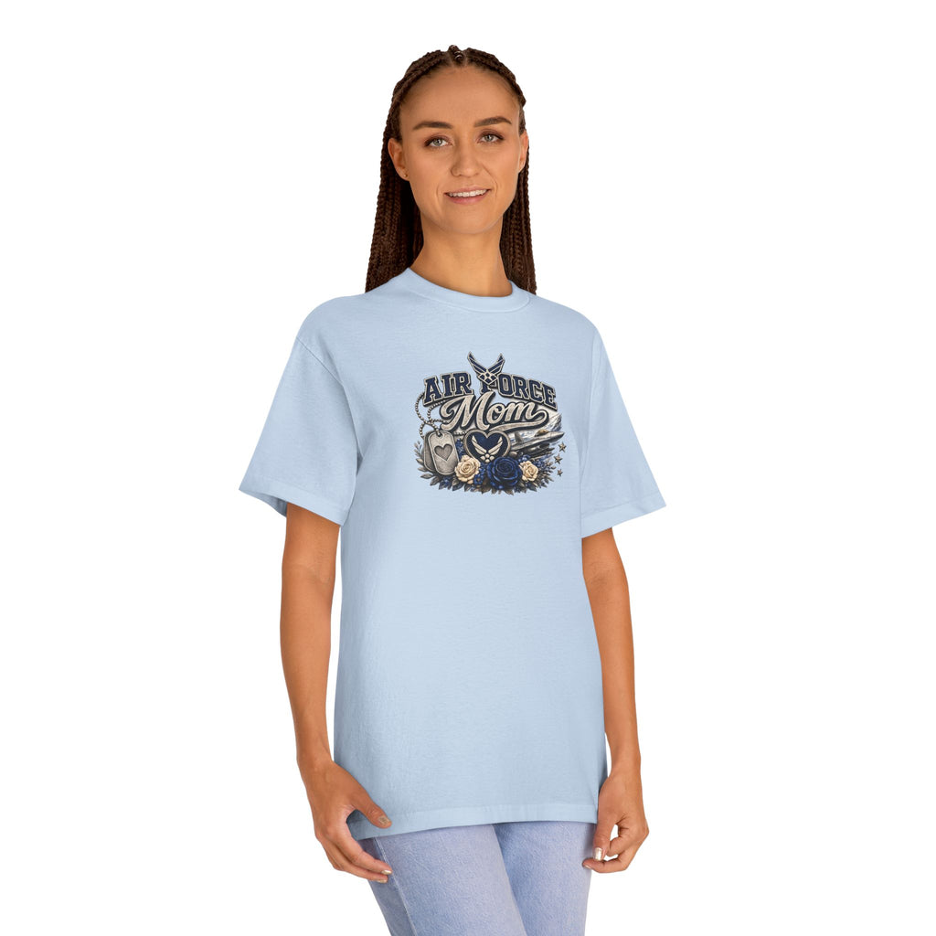 Air Force Mom T-Shirt — Military Proud Tee with Wings & Stars