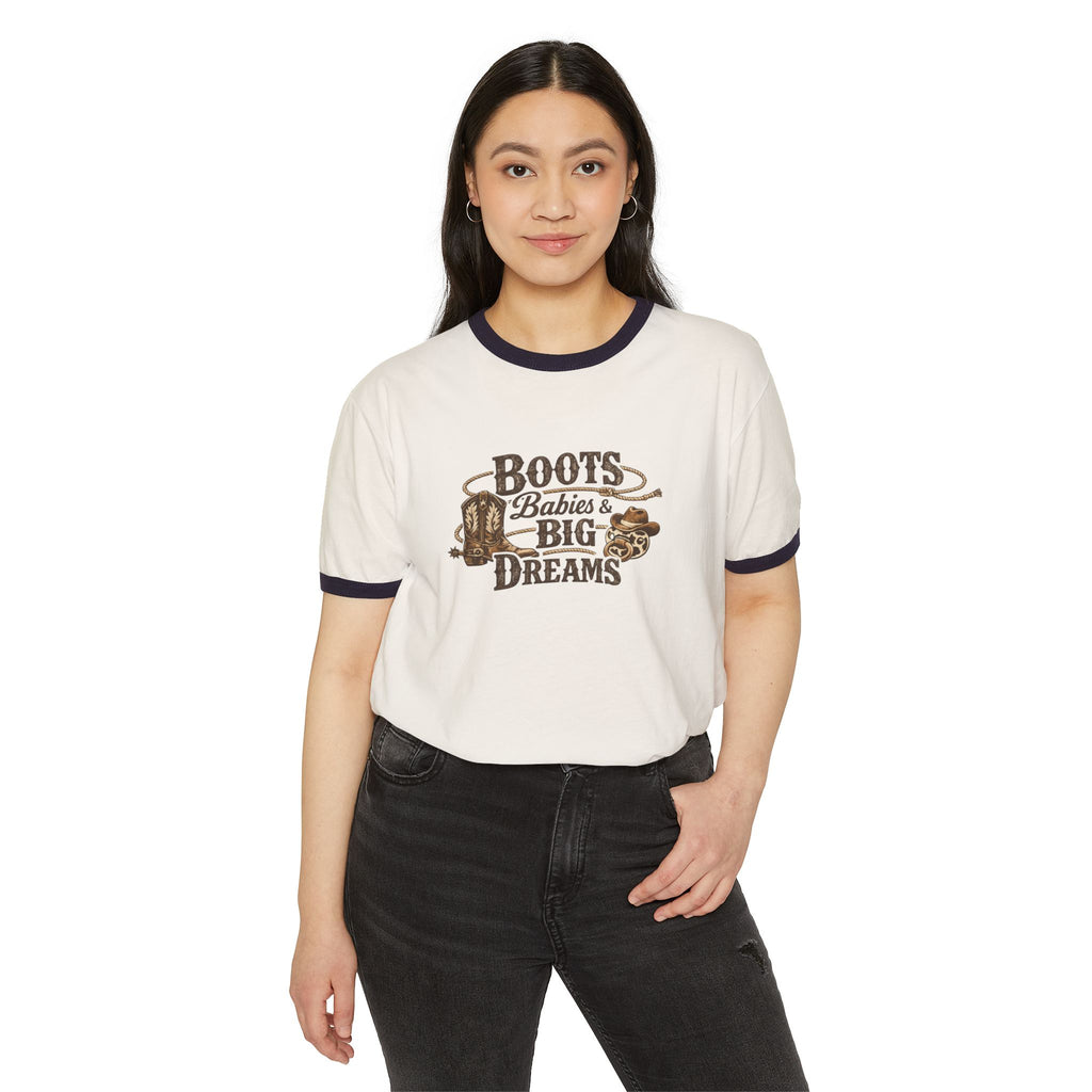 Boots Babies & Big Dreams T-Shirt — Western Cowboy Tee