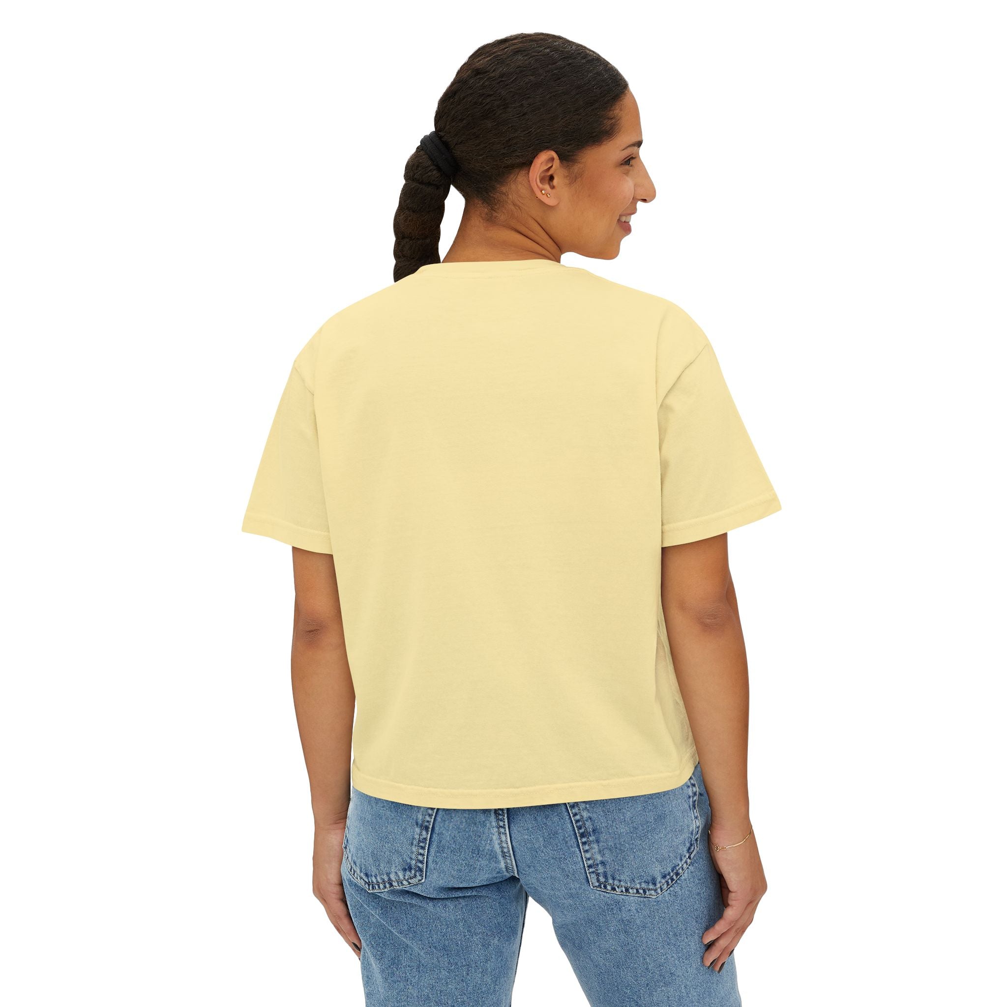 Boxy Tee — "Cool Moms Cry Too" Retro Butterfly Graphic