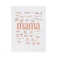 Mama Word Art Velveteen Plush Blanket — Soft Mother’s Day Throw with Loving Words