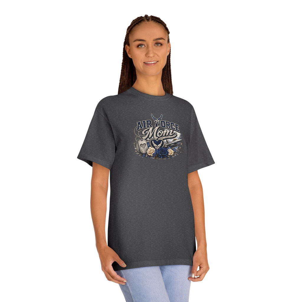 Air Force Mom T-Shirt — Military Proud Tee with Wings & Stars