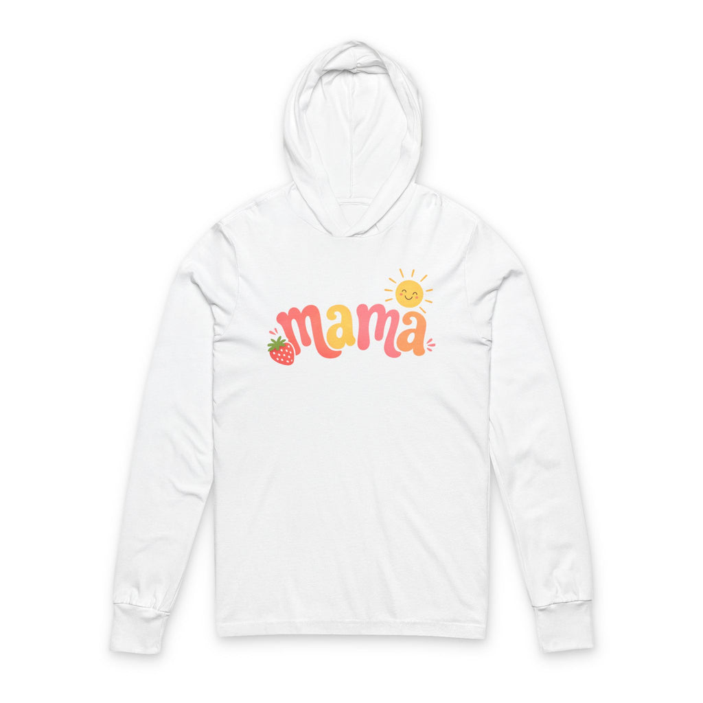 Mama Floral Hoodie Tee - Lightweight Hooded Long Sleeve for Moms