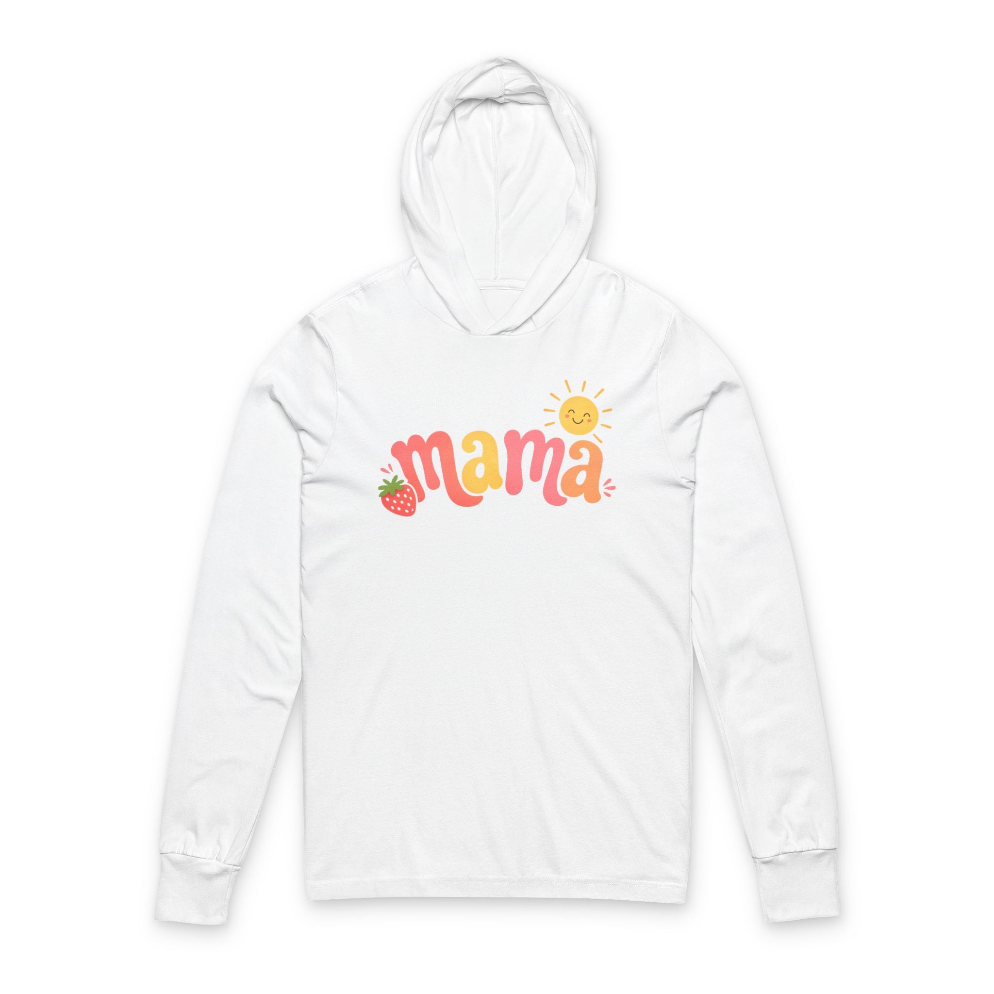 Mama Floral Hoodie Tee - Lightweight Hooded Long Sleeve for Moms