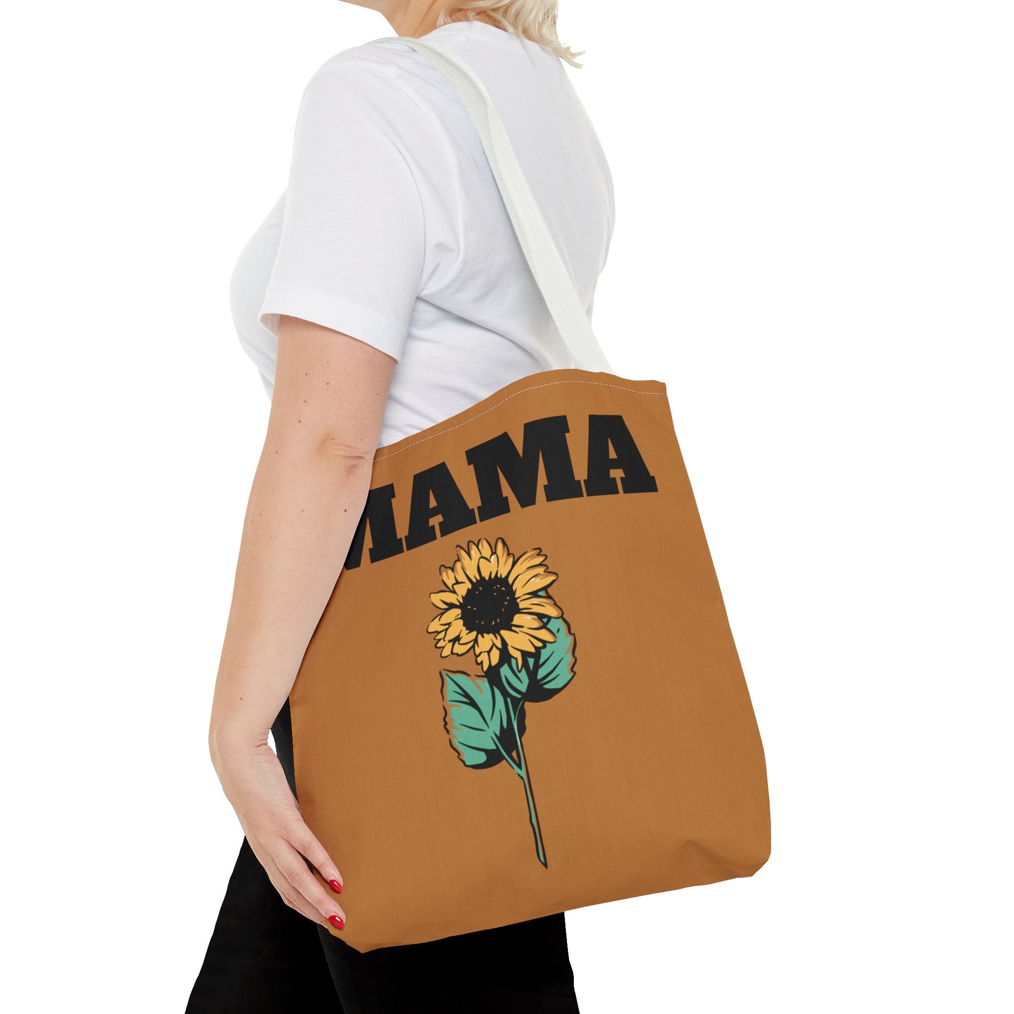 Sunflowers Mama Tote Bag - Multiple Sizes - Versatile and Cute Floral Design, Reusable Shopping Bag, Shoulder Bag, Beach Bag, Gift for Mom,