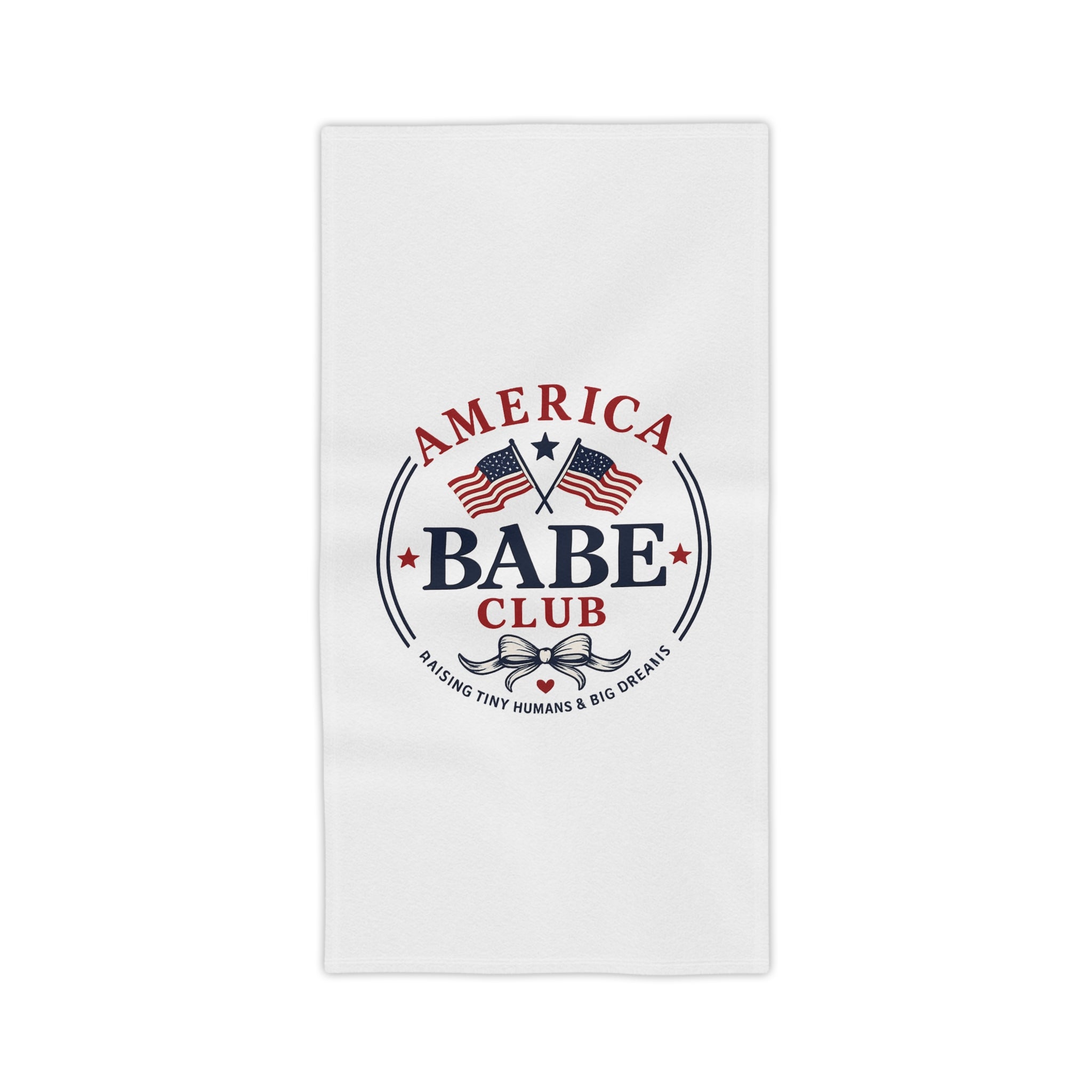 America Babe Club Beach Towel — Patriotic Mama "Raising Tiny Humans & Big Dreams"