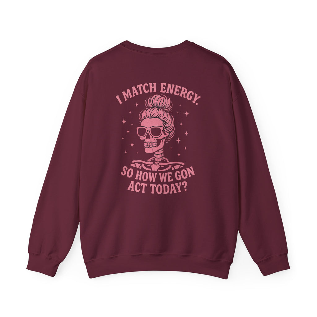Trendy fun skull Crewneck Sweatshirt